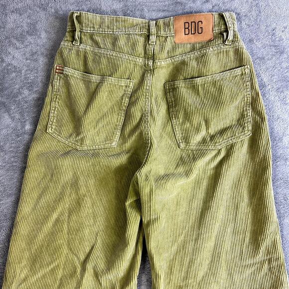 BDG Urban Outfitters Womens Corduroy High Rise Wide Leg Pants Size 27 Green - Picture 4 of 10